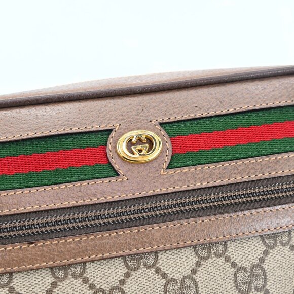 Authentic GUCCI GG Sherry PVC Leather Brown Shoulder Bag bsj630-121025 - Picture 7 of 16